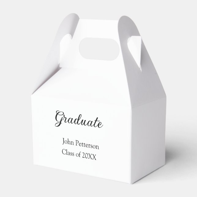 Graduate class of 20XX simple minimal graduation m Favour Box (Front Side)