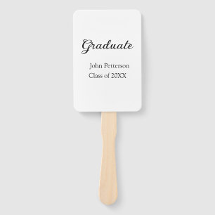 Graduate class of 20XX simple minimal graduation m Hand Fan