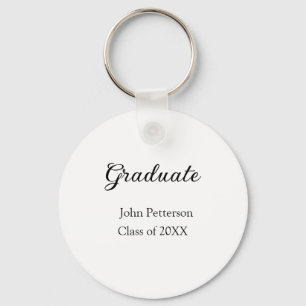 Graduate class of 20XX simple minimal graduation m Key Ring