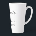 Graduate class of 20XX simple minimal graduation m Latte Mug<br><div class="desc">design</div>