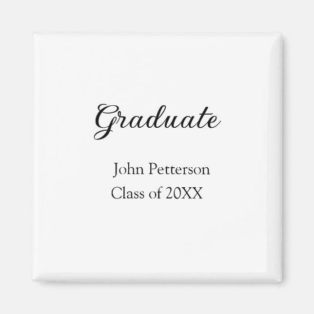 Graduate class of 20XX simple minimal graduation m Magnet (Front)