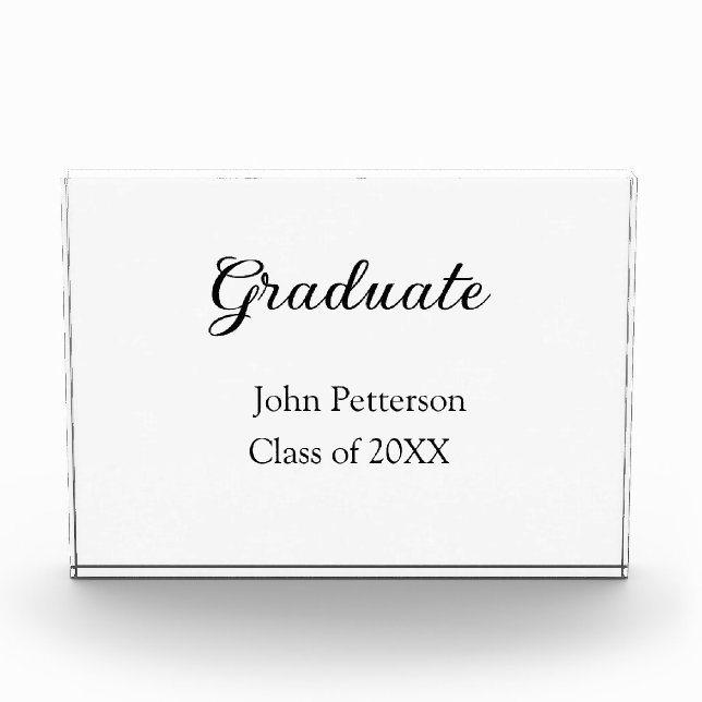Graduate class of 20XX simple minimal graduation m Photo Block (Front)