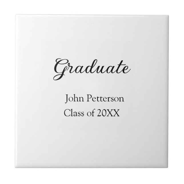 Graduate class of 20XX simple minimal graduation m Tile (Front)