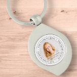 Graduate Class of 20XX Simple Modern Custom Photo Key Ring<br><div class="desc">This simple and classic design is composed of sans serif and playful cursive typography and add a custom photo.</div>