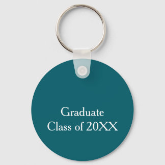 Graduate class of 20XX turquoise congrats yearname Key Ring