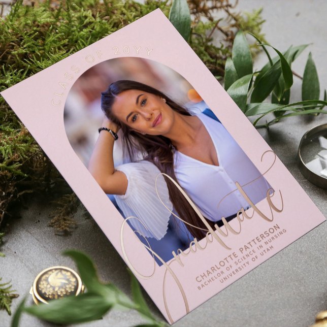 Graduate Class Of Graduation Arch Photo Rose Gold (Creator Uploaded)