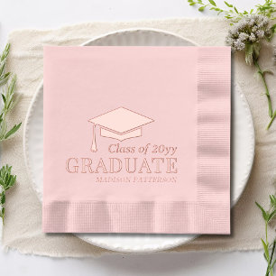 Graduate Class of Personalised Name Graduation Foil Napkins