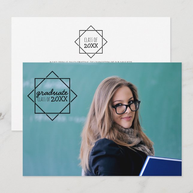 Graduate Class of Photo Invitations (Front/Back)