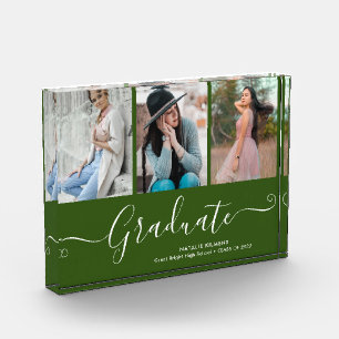 Graduate Collage Graduation Green Photo Block