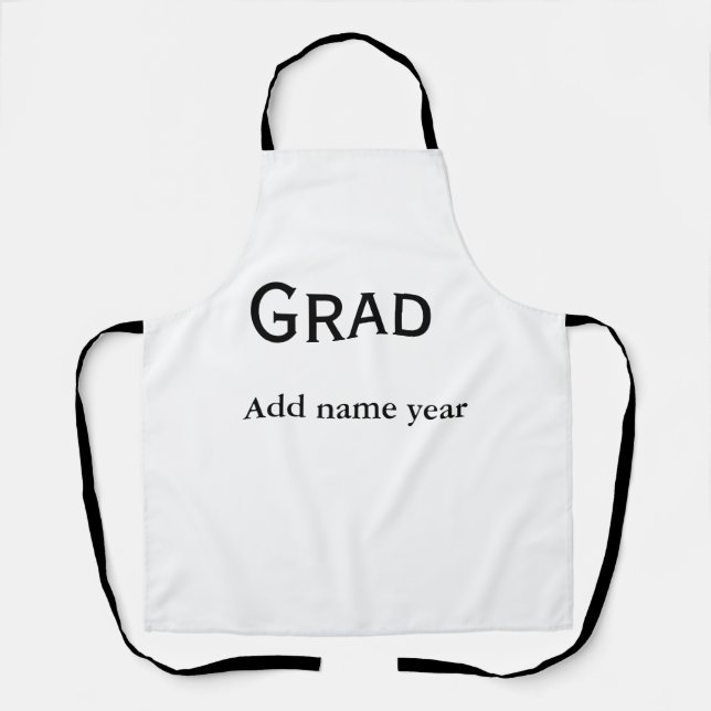 graduate congrats add name class of year apron (Front)