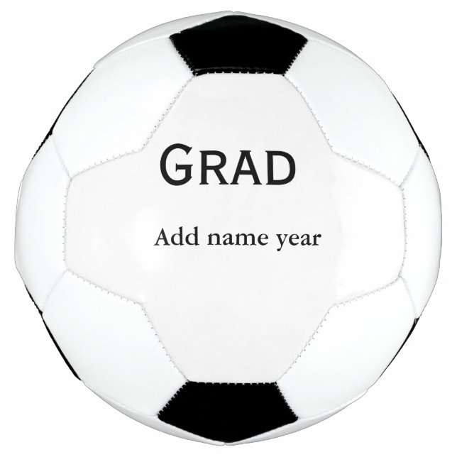 graduate congrats add name class of year soccer ball (Front)