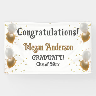 Graduate Congratulations Banner With Name