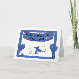 Graduate Congratulations Blue Card