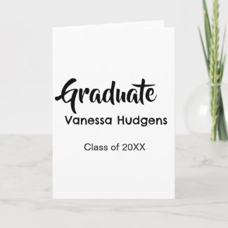 Graduate congratulations name date year class univ card