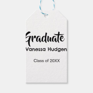 Graduate congratulations name date year class univ gift tags