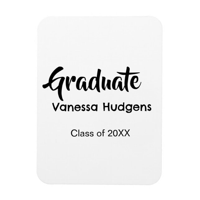 Graduate congratulations name date year class univ magnet (Vertical)