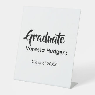 Graduate congratulations name date year class univ pedestal sign
