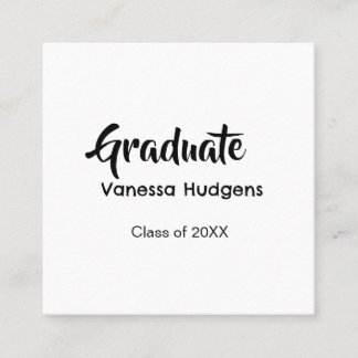 Graduate congratulations name date year class univ square business card