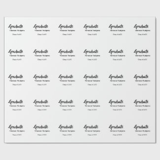 Graduate congratulations name date year class univ wrapping paper