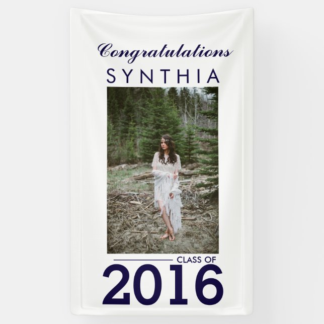 Graduate Congratulations Photo Yard Sign (Vertical)
