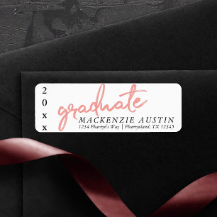 Graduate Coral Script Hand-Lettering with Year