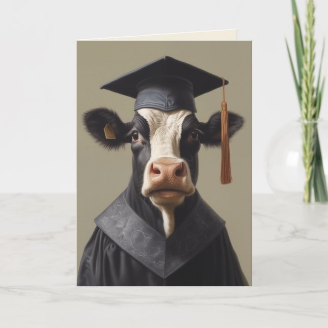 Graduate Cow Invitation (Front)
