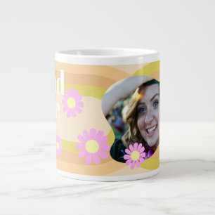 Graduate Daisy Photo Beige Large Coffee Mug