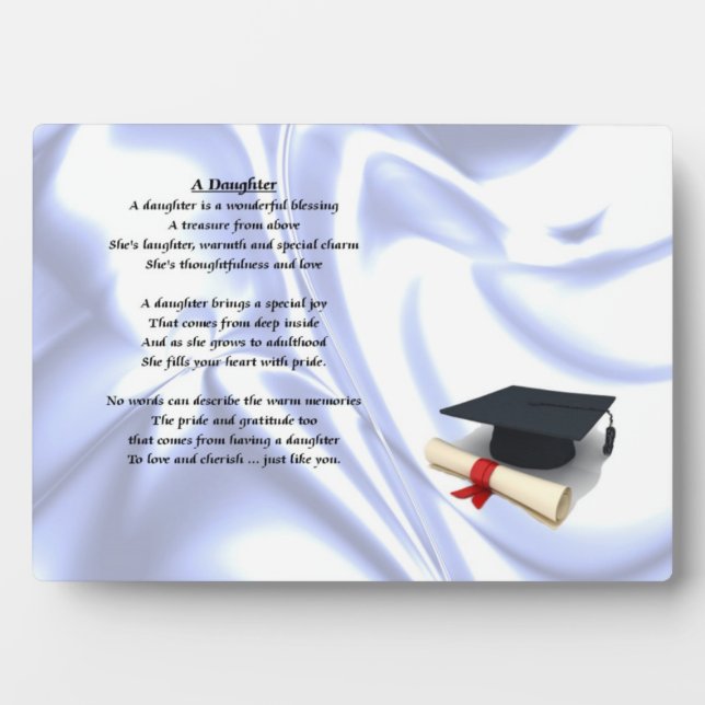 Graduate - Daughter Poem Plaque (Front)