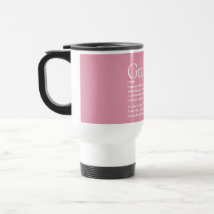 Graduate Definition Class of 2021 Girly Pink Travel Mug