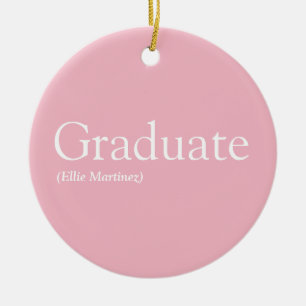 Graduate Definition Girly Pink Fun Ceramic Tree Decoration