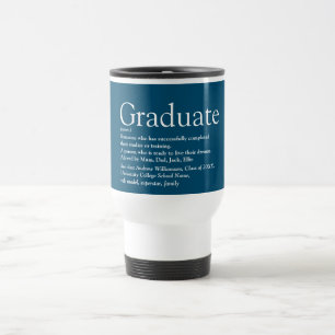 Graduate Definition Modern Blue Travel Mug