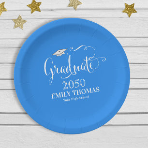 Graduate Elegant Modern Trendy Simple Class Of Paper Plate