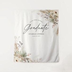 Graduate favour pampas eucalyptus elegant modern tapestry