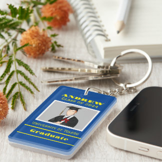 Graduate Gleam Commemorating Success in Every Key Ring