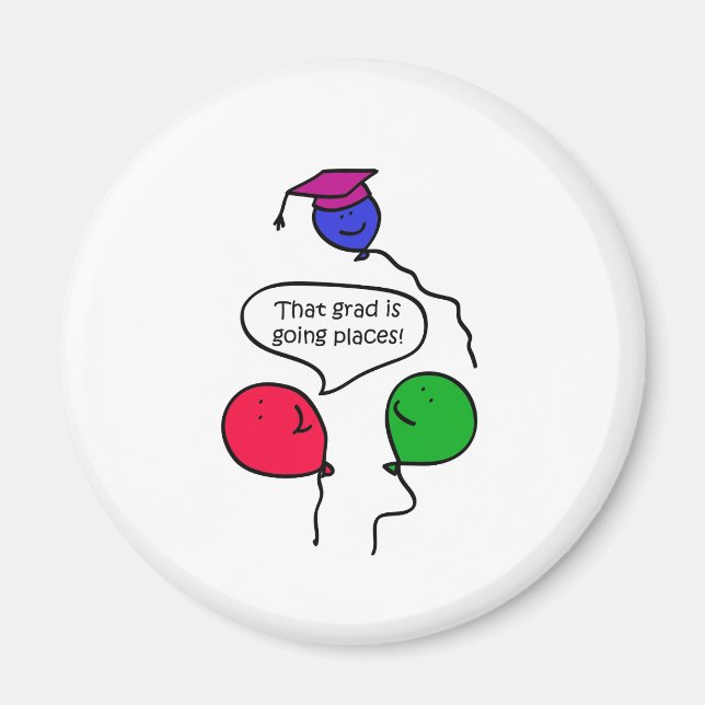 Graduate Going Places Magnet (Front)