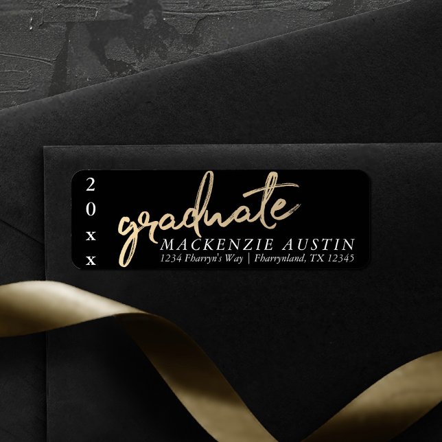 Graduate Gold Script | Classy Brush with Year (Creator Uploaded)