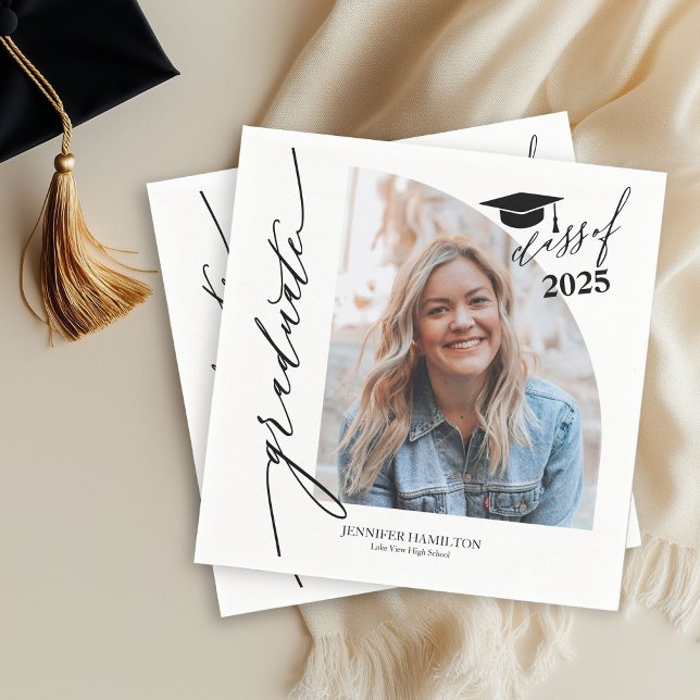 Graduate Grad Party Photo  Napkin (Creator Uploaded)