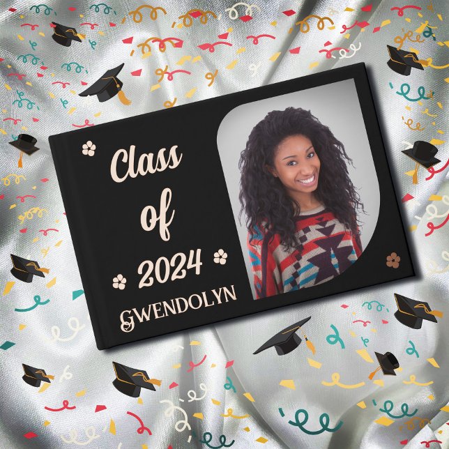 Graduate Grad Photo Graduation Gold  Guest Book (Graduate Grad Photo Graduation Gold Guest Book a great keepsake with all the great guest commentary.)