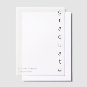 graduate Grad's Name Class of 2025 Graduation Vellum Invitations