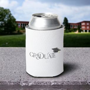 Graduate Graduation Cap Personalised Can Cooler