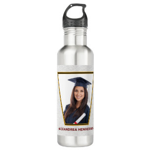 Graduate Graduation Class 2022 Photo Congrats 710 Ml Water Bottle