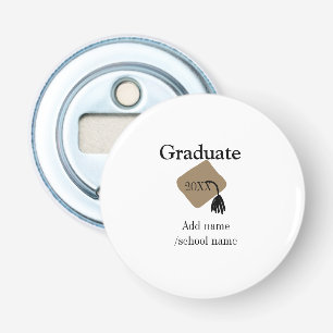 Graduate graduation congrats add name school year bottle opener