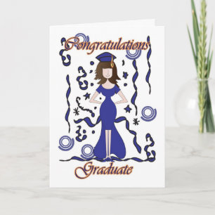 Graduate, Graduation Congratulations with girl Card