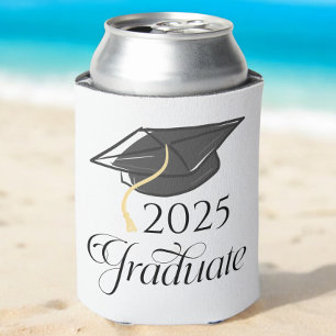 Graduate Graduation Party Graduation Cap Year Can Cooler