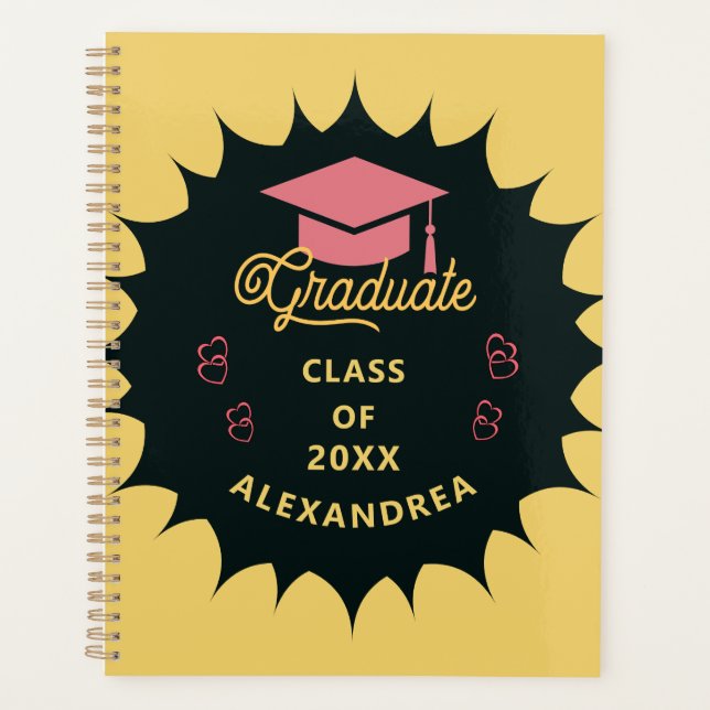 Graduate Graduation Senior Class Personalize  Planner (Front)