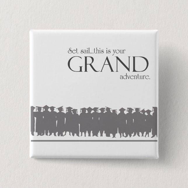 graduate ~ grand adventure 15 cm square badge (Front)