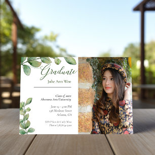 Graduate Greenery Photo Announcement