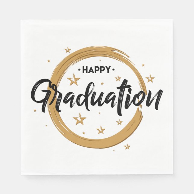 Graduate in Style: Party-Perfect Tableware Napkin (Front)