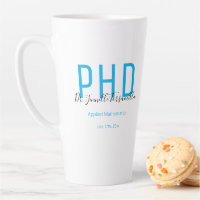 Graduate Keepsake Blue Black Name Degree PhD