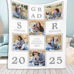 Graduate Keepsake Personalised Photo Collage Fleece Blanket